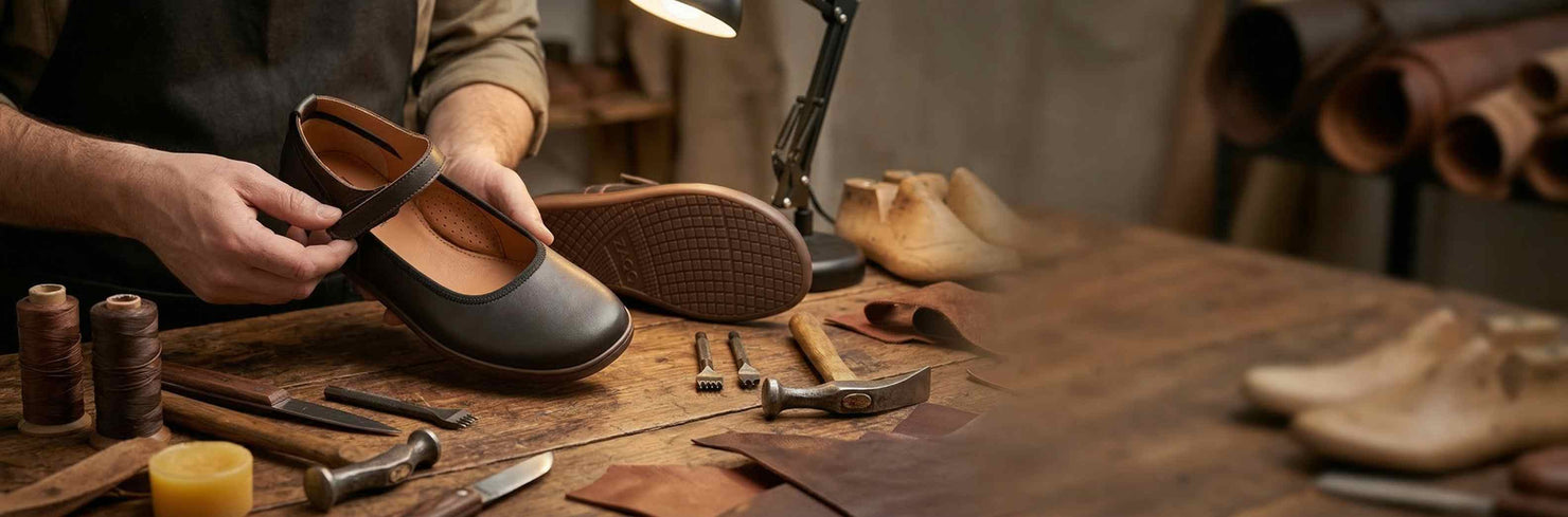 ZAQQ Barfußschuhe in der Manufaktur gefertigt